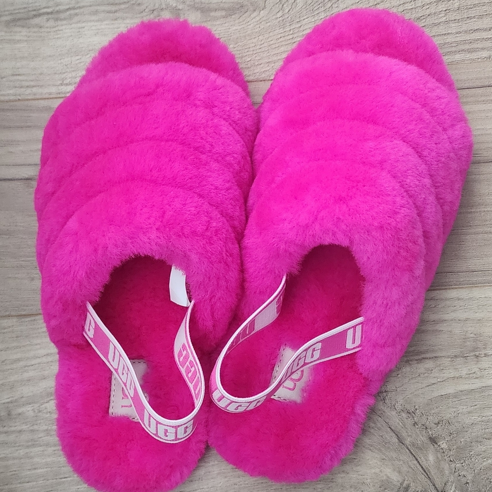 UGG Fluffy Pink Slippers